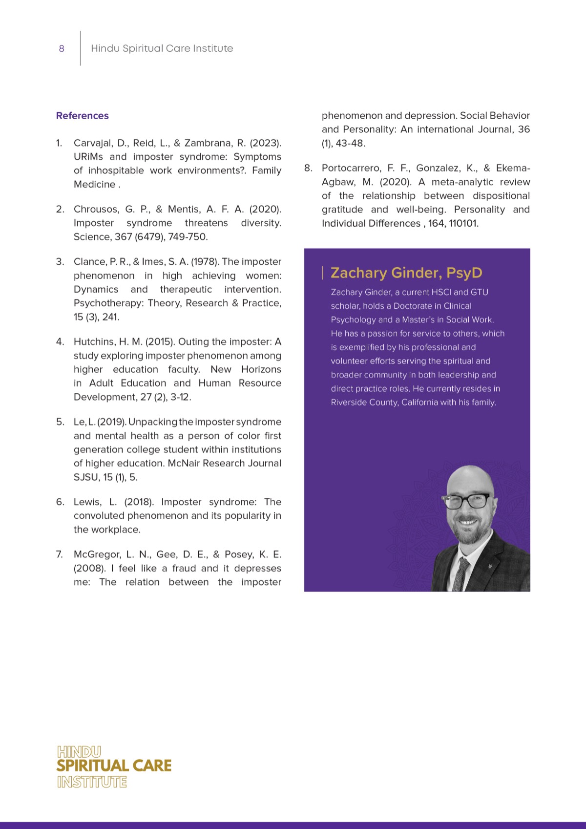 Person experiencing stress